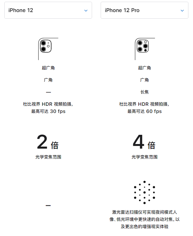 永平苹果手机维修分享苹果 iPhone 12 与 iPhone 12 Pro 选哪款 